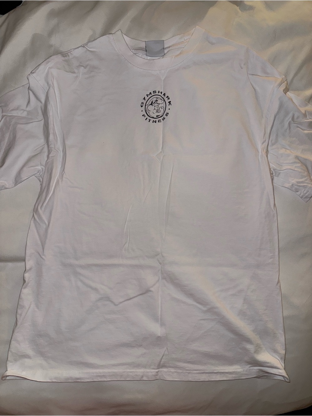Gymshark White Short Sleeve Tee with Small Black Logo - Picture 3 of 3